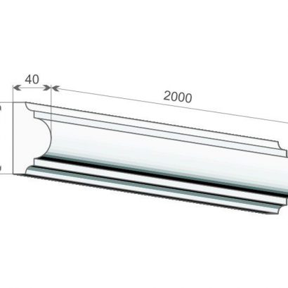 Fensterstuck Leiste flach "Bratislava" Stuckversand.com 7