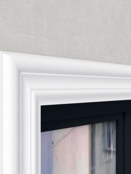 Flache Stuckleiste "Glasgow" Fassade Wand Stuckversand.com 4