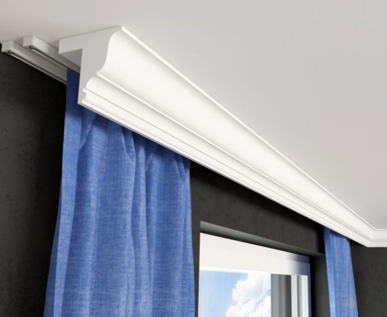 Gardinenblende Stuckleiste "Prag" stuckversand.com