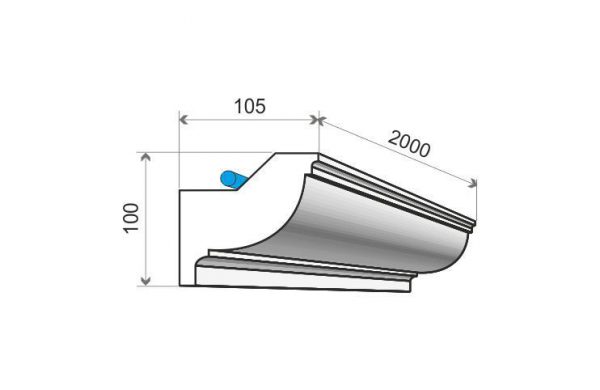 LED-Stuckleiste "Paris" Styropor Stuckversand.com