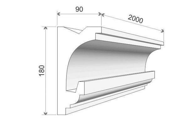 LED-Stuckleiste "Perth" Styropor Stuckversand.com