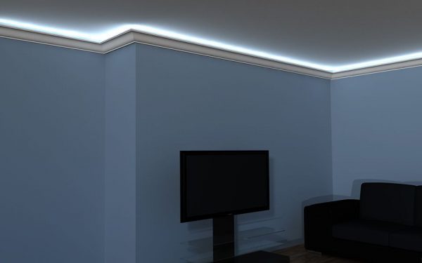 LED-Stuckprofil "Breslau" aus Styropor Stuckversand.com