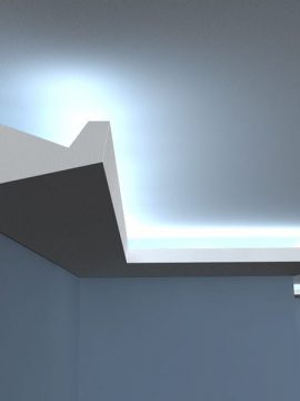 LED-Stuckprofil "Leipzig" aus Styropor Stuckversand.com