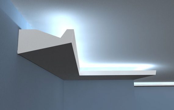 LED-Stuckprofil "Leipzig" aus Styropor Stuckversand.com