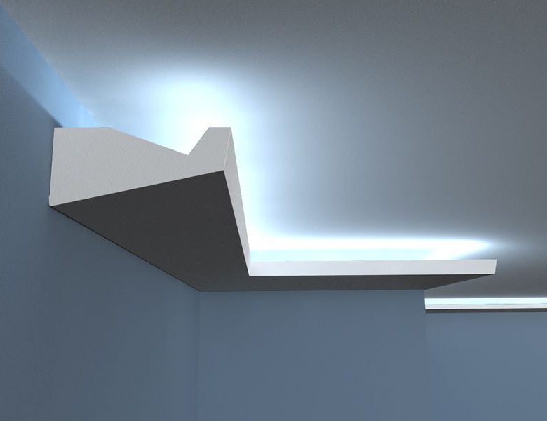 LED-Stuckprofil "Leipzig" aus Styropor Stuckversand.com