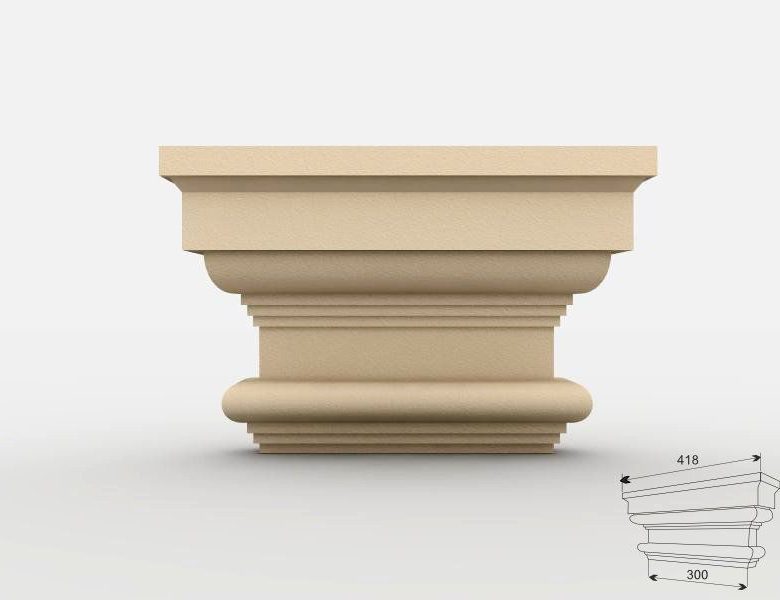 Pilasterkapitell "Stuttgart" 30cm Stuckverand.com