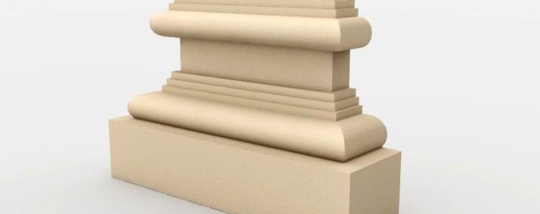 Pilaster Sockel "Stockholm" 35cm Stuckversand.com 2