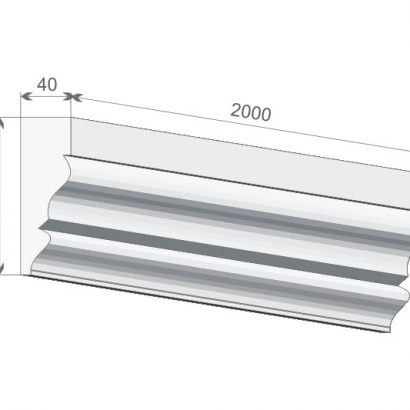 Stuckleiste flach aus Styropor für Wand und Fassade von Stuckversand.com 9