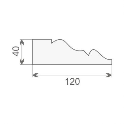 Stuckleiste flach aus Styropor für Wand und Fassade von Stuckversand.com 1