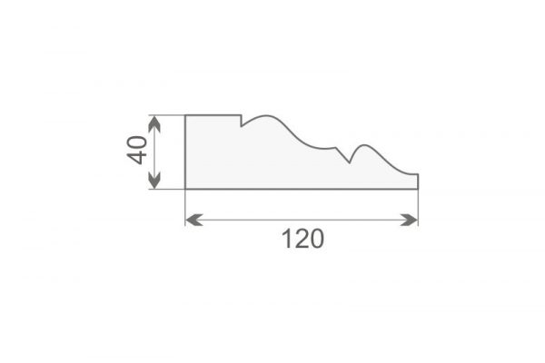 Stuckleiste flach aus Styropor für Wand und Fassade von Stuckversand.com 1