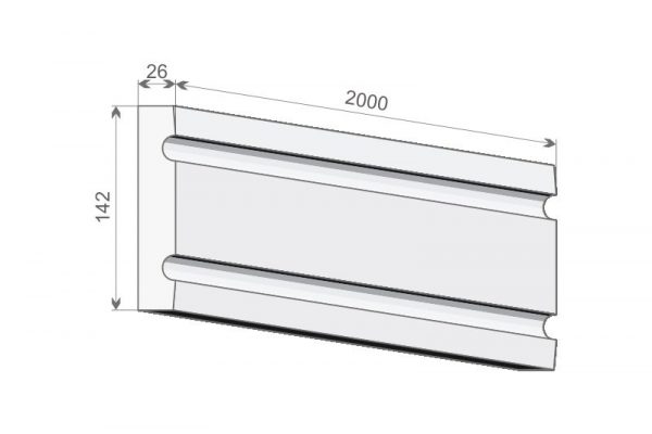 Stuckleite flach Styropor "Manila" Stuckversand.com 8