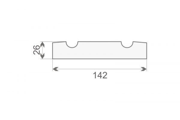 Stuckleite flach Styropor "Manila" Stuckversand.com