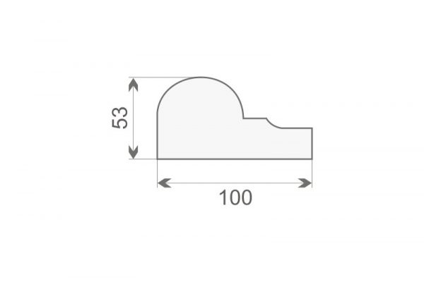 Stuckleiste flach für Wand und Fassade aus Styropor bei Stuckversand.com 1