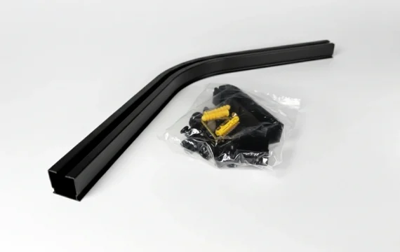 Bogen 135° Vorhangschiene schwarz