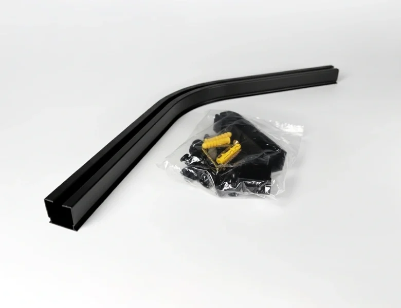 Bogen 135° Vorhangschiene schwarz