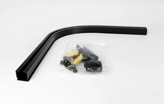 Bogen 90° Vorhangschiene schwarz