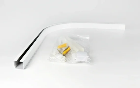 Bogen 90° Vorhangschiene weiß