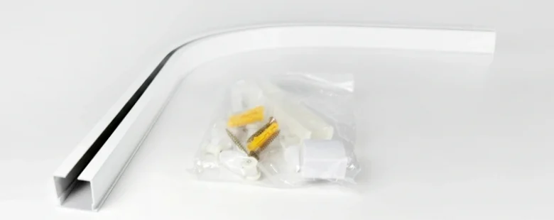 Bogen 90° Vorhangschiene weiß