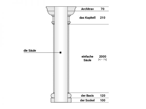 Säulenschaft Bari Ø 35 cm