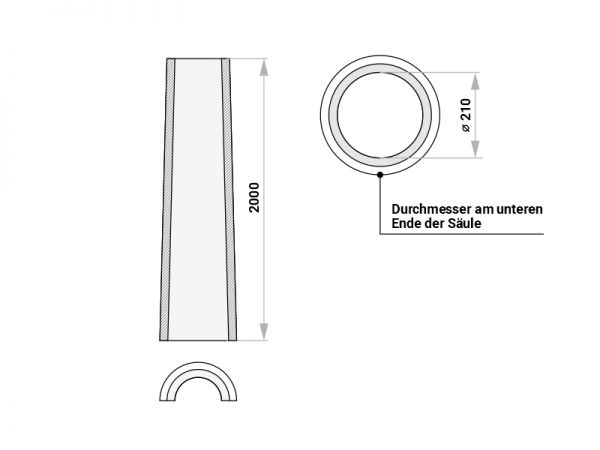 Säulenschaft Triest Ø 20 cm